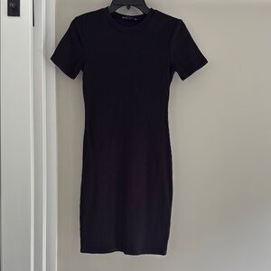 ZARA  Black Ribbed Dress